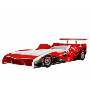 Cama Infantil Carro Fórmula 1 Solteiro Vermelho - Fabrica 1 Móveis