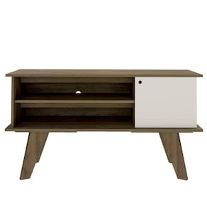 Rack Bancada Frank 01 Porta 02 Prateleiras 1,20cm Pinho Off White - Fabrica 1 Móveis