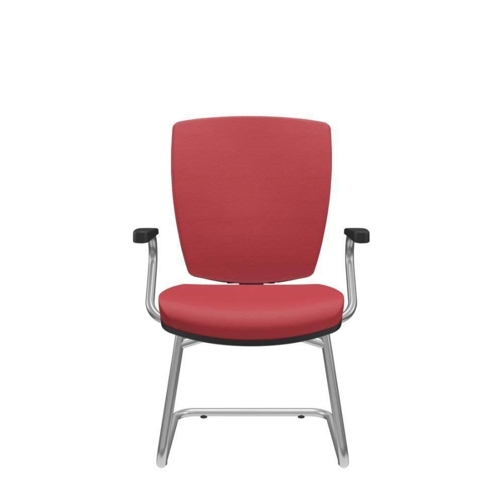 Cadeira Altrix Aproximação Espaldar Alto Vinil Vermelho