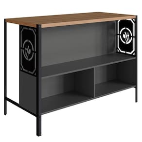 Mesa Bancada Ilha Gourmet 127cm P1034 Grafite Mell Pp Milani Store