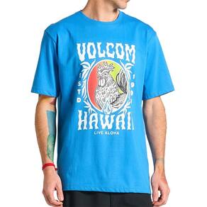 Camiseta Volcom Aloha Rooster SM25 Masculina Azul Royal
