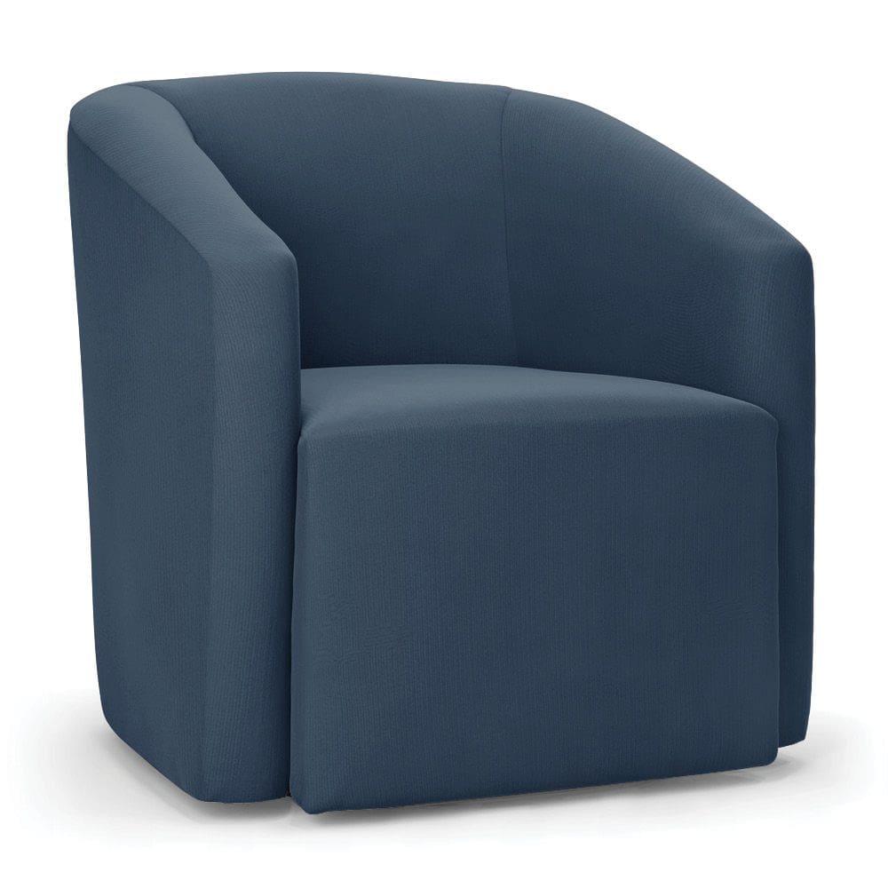 Poltrona Decorativa Orgânica Stella Max Suede Azul Marinho D03 - D`Rossi