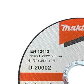 Disco de Corte Inox WA60 41/2 X 3/64 X 7/8 TBF 2 - Makita D-20002-10