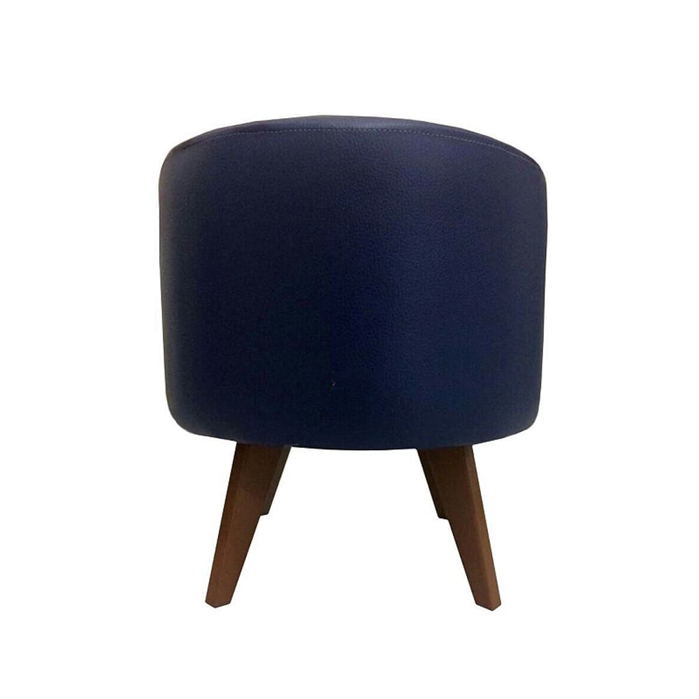 Puff Pé Palito Redondo Não é Segredo Courvin Azul Marinho 40x45