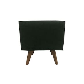 Puff Pé Palito Quadrado Não é Segredo Suede Animale Preto 40x45