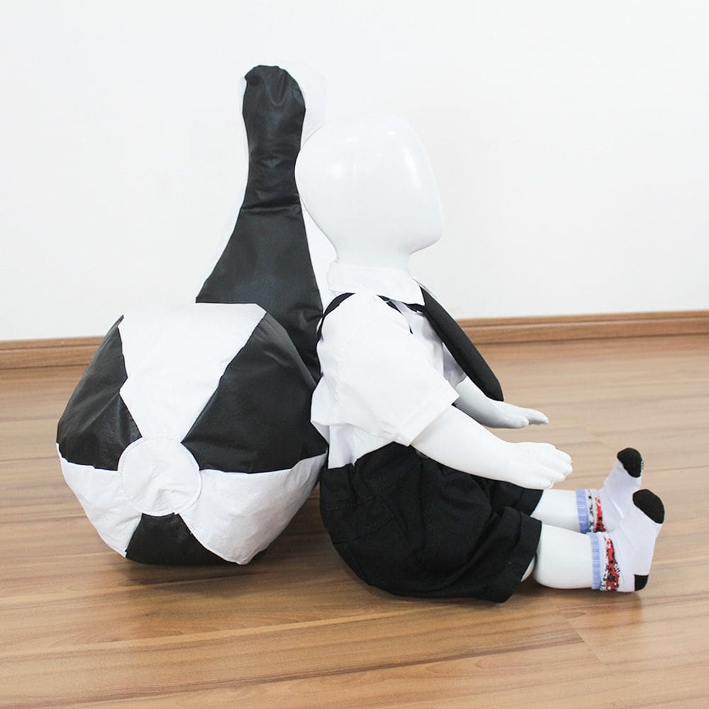 Jogo de Boliche Gigante Branco e Preto 6 Pinos 1 Bola