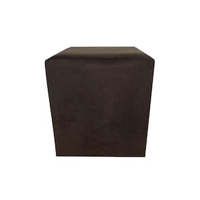 Puff Quadrado Não é Segredo Suede Liso Marrom Escuro Rodinha 40x45 NSPQ09TSL-R