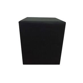 Puff Quadrado Não é Segredo Suede Animale Preto Pé Fixo 40x45 NSPQ03TSA-F