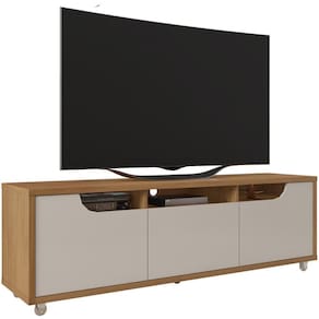 Rack Bancada Para Tv 60 Pol 160cm 11079 Cedro Off White Dcasa Cedro Off White