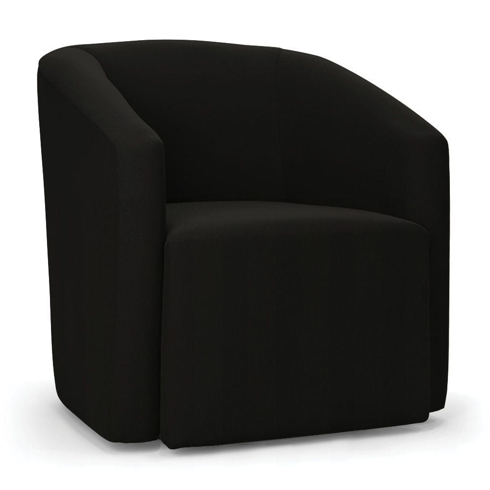 Poltrona Decorativa Orgânica Stella Max Suede Preto D03 - D`Rossi