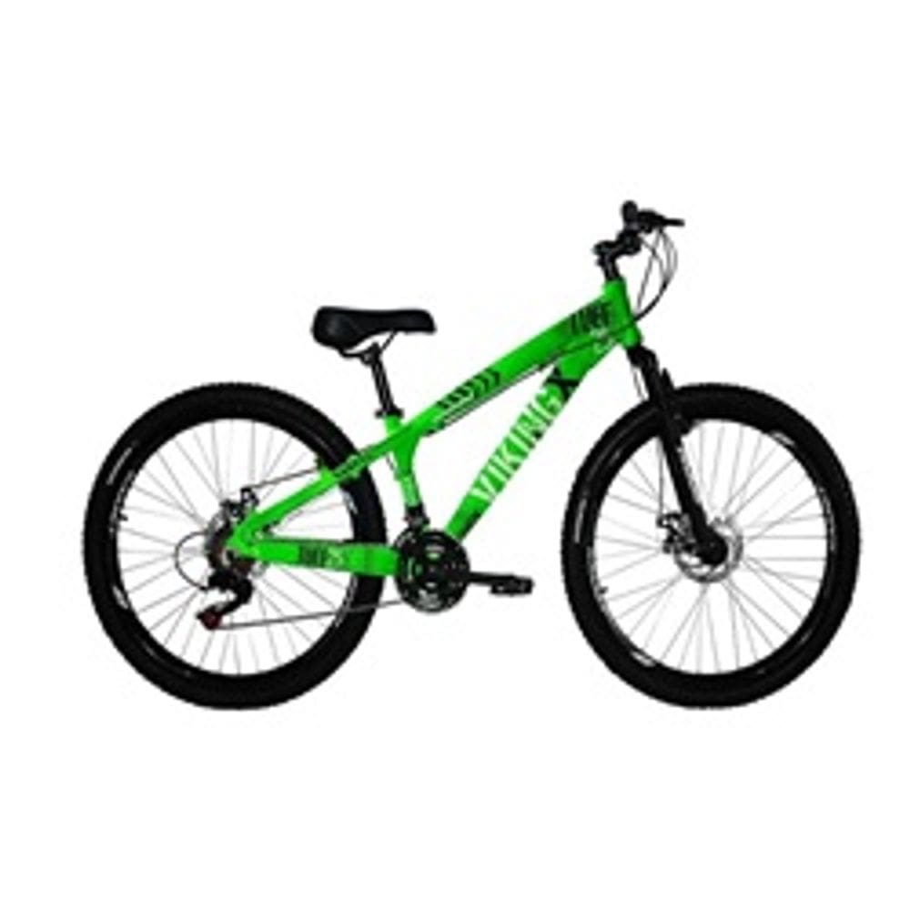 Bicicleta Vikingx Aro 26 Câmbios Importados 21V Aero Verde Neon