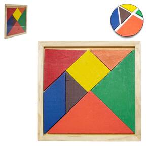 Quebra Cabeca De Encaixe Geometrico De Madeira 8 Pecas 16X16