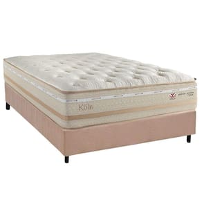 Conjunto Box Viúva Colchão Molas Herval Maxspring Koln + Base Crc Suede Clean (128x188)