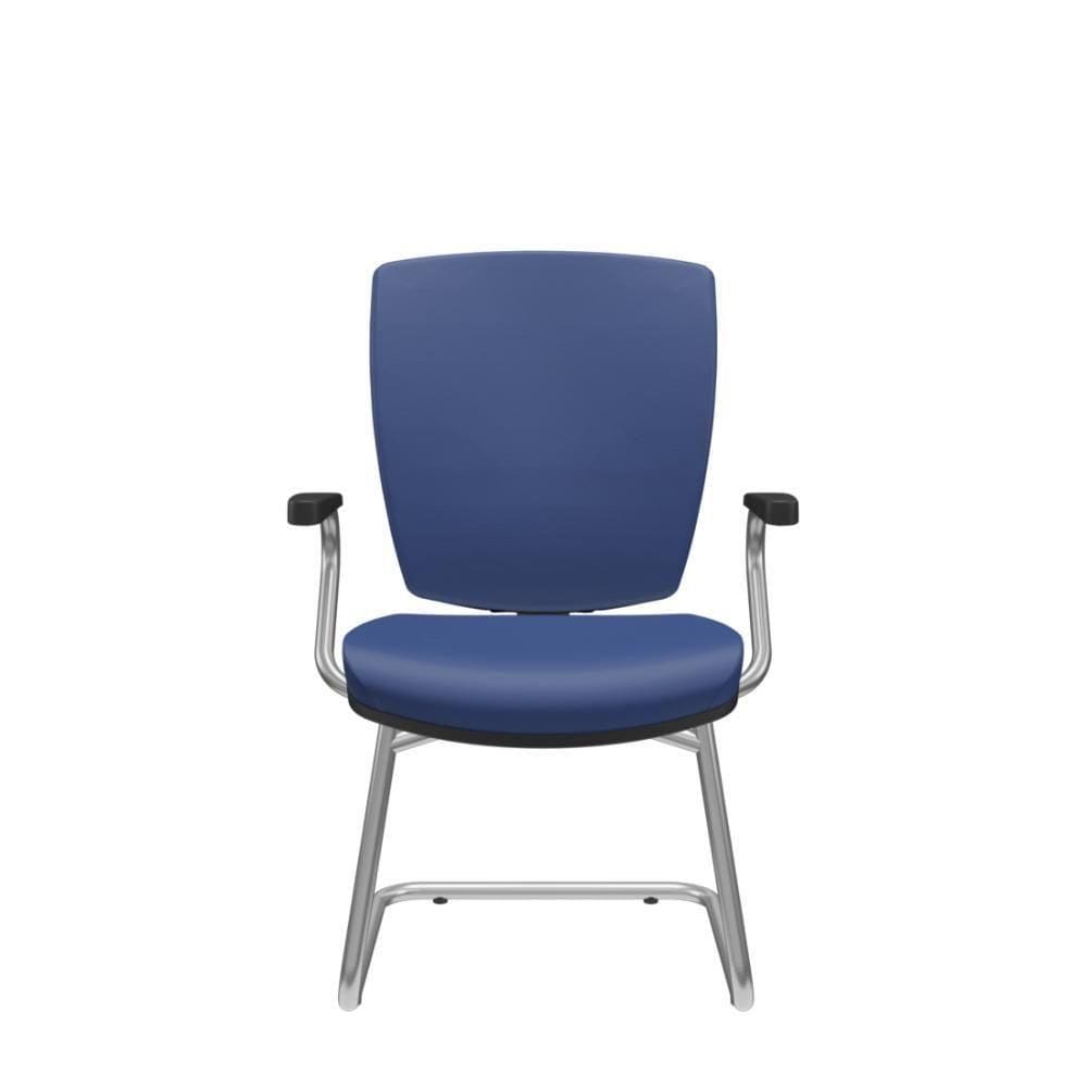 Cadeira Altrix Aproximação Espaldar Alto Vinil Azul
