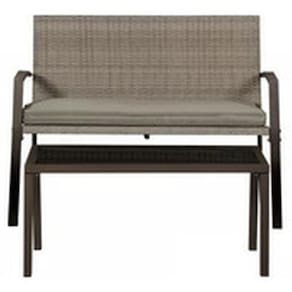 Conjunto Varanda Jardim 4 Peças Aço E Vime - Toulouse