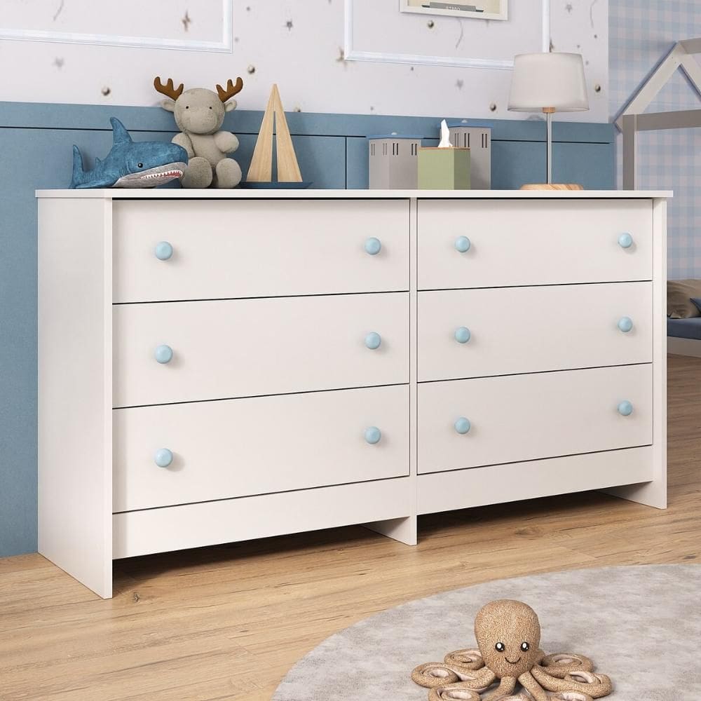 Cômoda Infantil 136cm com 6 Gavetas Multimóveis MP4336