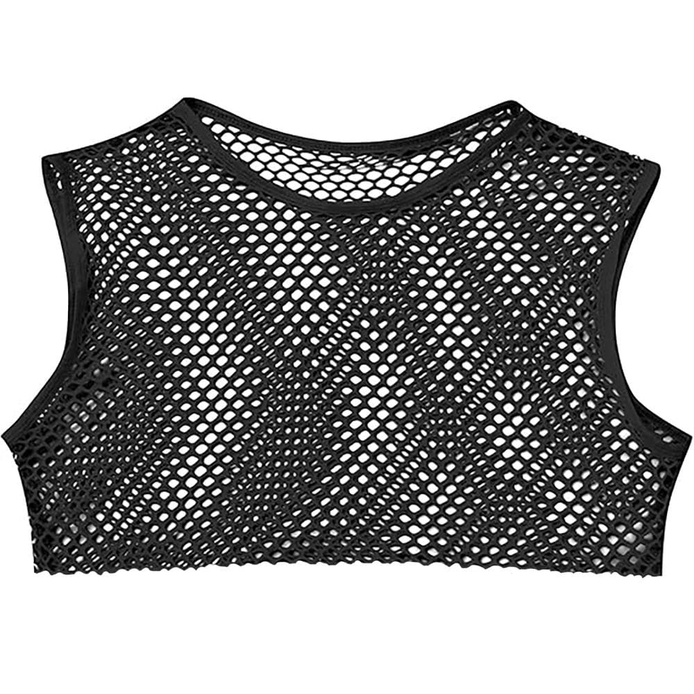 Cropped Telinha Arrastão Blusinha Moda Tendencia Verão