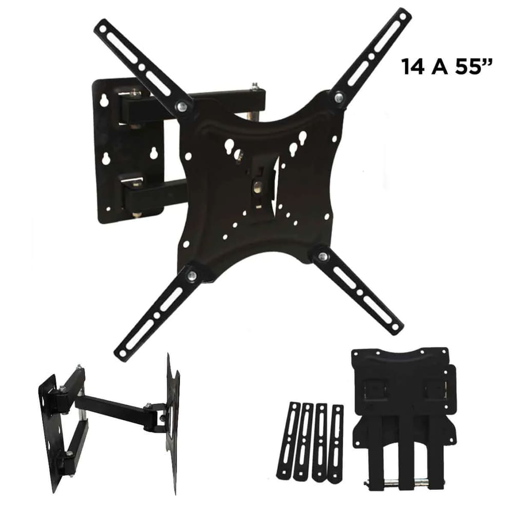 SUPORTE DE PAREDE P/ TV ARTICULADO UNIVERSAL 14"- 55"