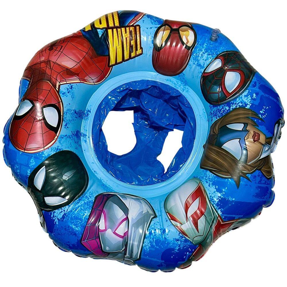 Boia Inflável Redonda Homem Aranha Fralda Infantil Piscina