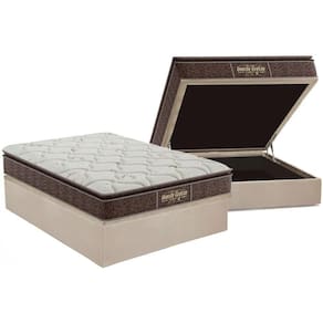Cama Box Baú Casal: Colchão Ortopédico Probel Guarda Costas Extra Firme + Base Clean(138X188)