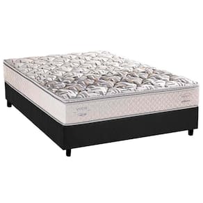 Cama Box Casal: Colchão Ortopédico Herval Ergoplus/Ep + Base Crc Suede Gray(138X188)
