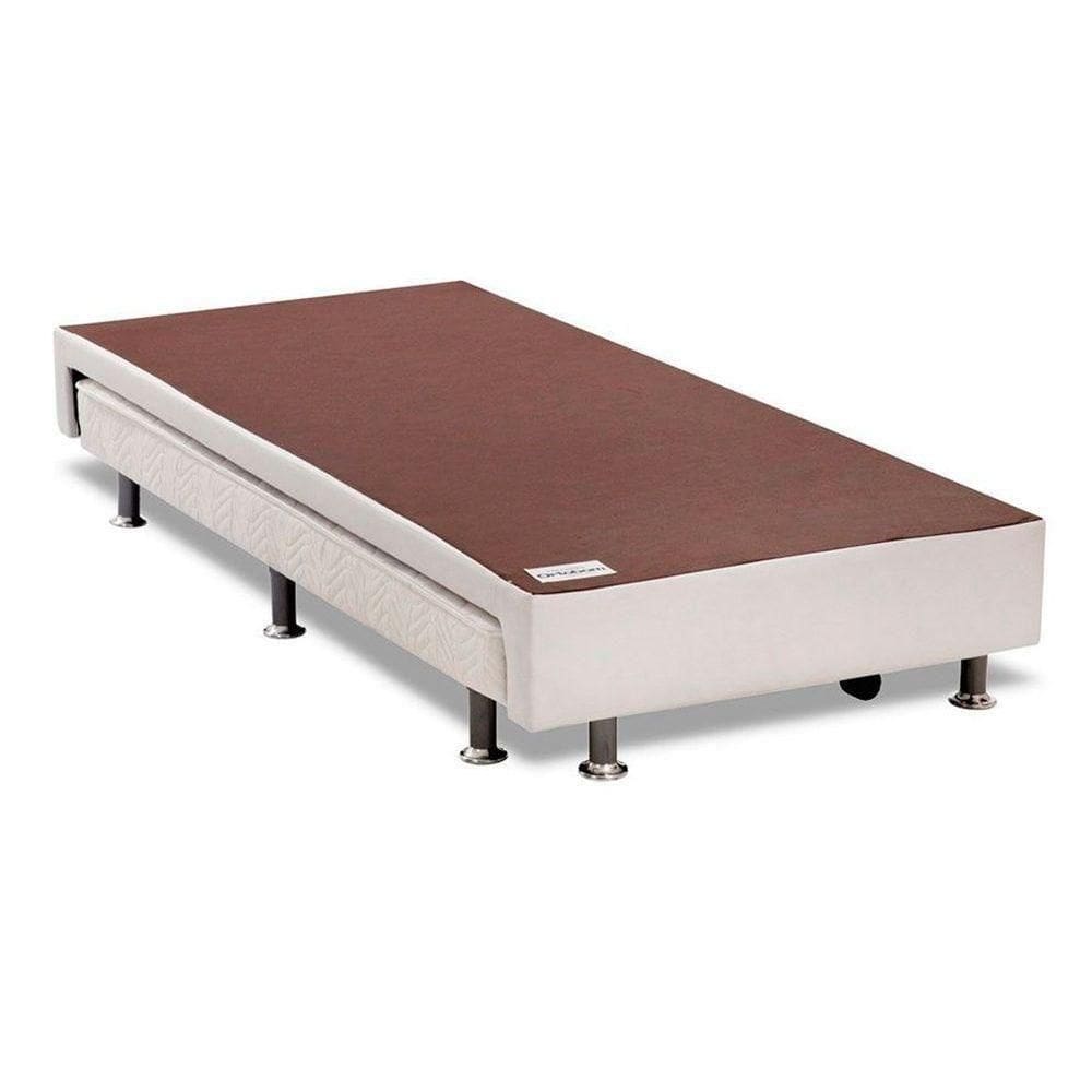 Cama Box Base C/Auxiliar Solteiro Revolution Courano White (88X188) - Ortobom