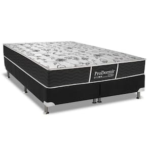 Cama Box King: Colchão Molas Bonnel Probel Prodormir Sleep + Base Crc Suede Black(193X203)