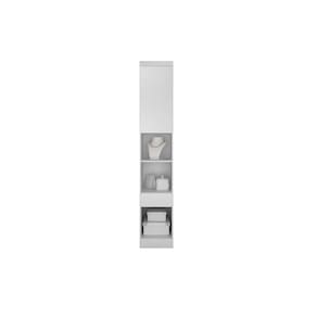 Mesa De Cabeceira Modulada Armário Rizon C/ 1 Gaveta Cor Branco - Novo Horizonte