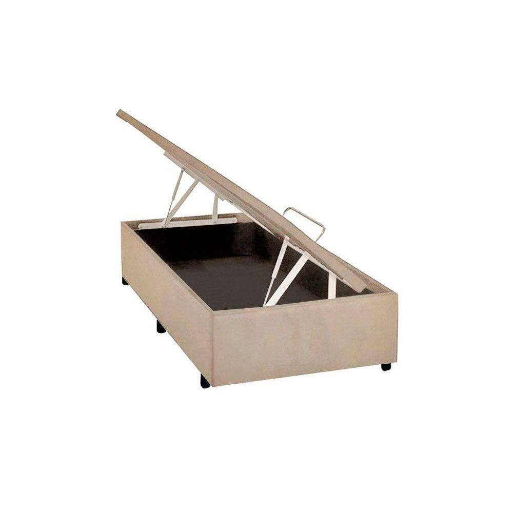 Cama Box Baú Solteiro Universal Suede Clean (88x188x35) - Costa Rica