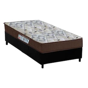 Cama Box Solteiro: Colchão Espuma D45 Ortobom /Ep Fort Tech Iso 150 + Base Crc Suede Black(88X188)