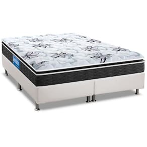 Cama Box Colchão Espuma Probel D40 Guarda Costas Premium Hiper FirmeBase Courano White(158x198)
