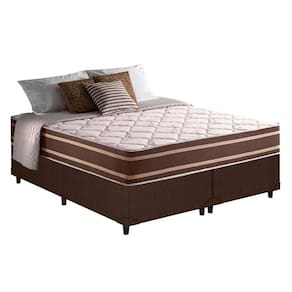 Cama Box King: Colchão Molas Anjos Superlastic Duo Sono + Base Crc Courano Brown(193X203)