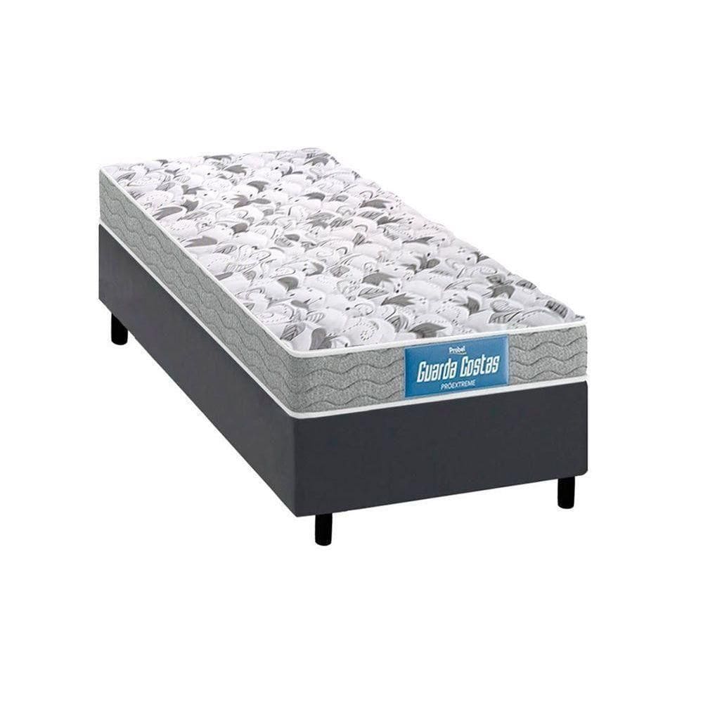Cama Box Solteiro: Colchão Anatômico Probel D45/Ep + Base Gray(88X188)
