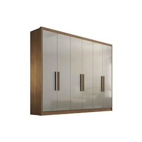 Módulo Guarda Roupa Rizon C/ 6 Portas E 6 Gavetas Freijo Cumaru C/ Fendi - Novo Horizonte