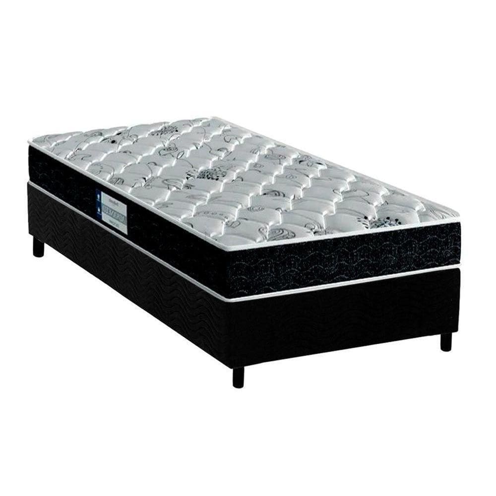 Cama Box Solteiro: Colchão Espuma Probel D45/Ep Anatômico Prodormir Tech2000 + Base Black(88X188)