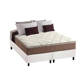 Cama Box Queen: Colchão Ortopédico Anjos D28/ Ag65 Star + Base Crc Courano White(158X198)