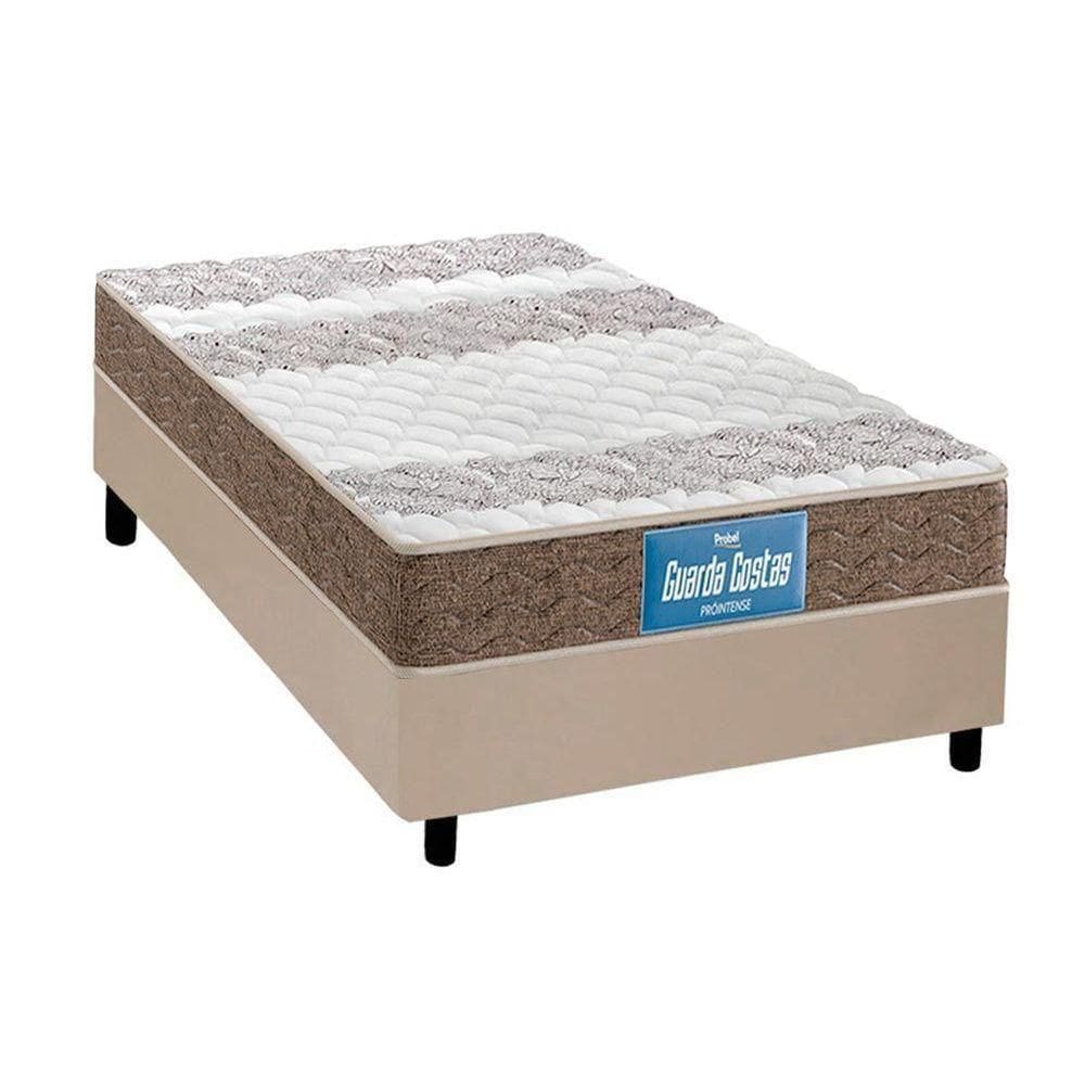 Cama Box Solteiro: Colchão Probel D33/Ep Double Face + Base Clean(88X188)
