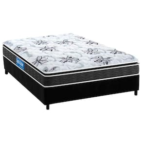 Cama Box Casal: Colchão Espuma Probel D28 Guarda Costas Premium Multi Firme + Base Black(138X188)