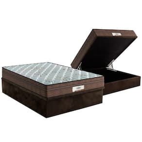 Cama Box Baú Casal: Colchão Molas Probel Ensacadas Prodormir Pallace + Base Brown(138X188)
