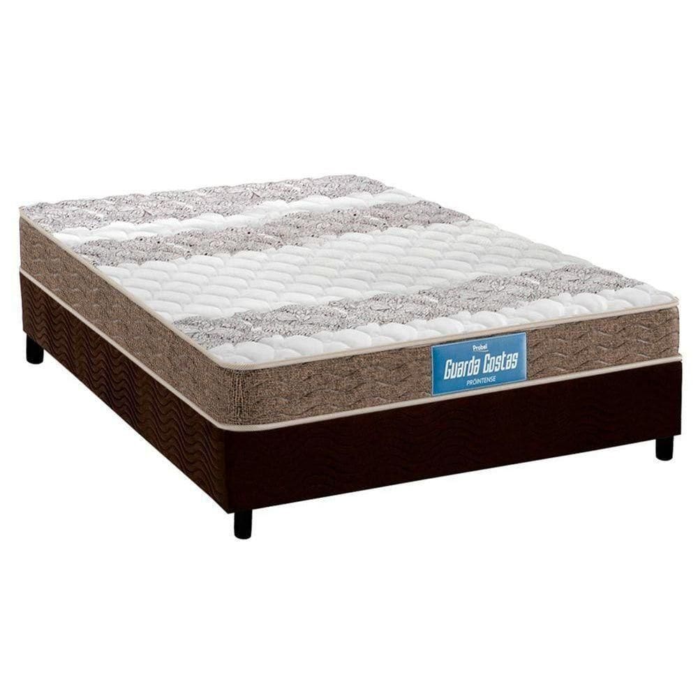 Cama Box Casal: Colchão Probel D33/Ep Double Face+ Base Brown(138X188)