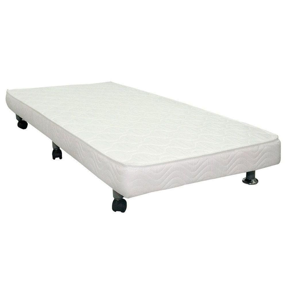 Cama Box Base C/auxiliar Solteiro Revolution Courano White (88x188) - Ortobom