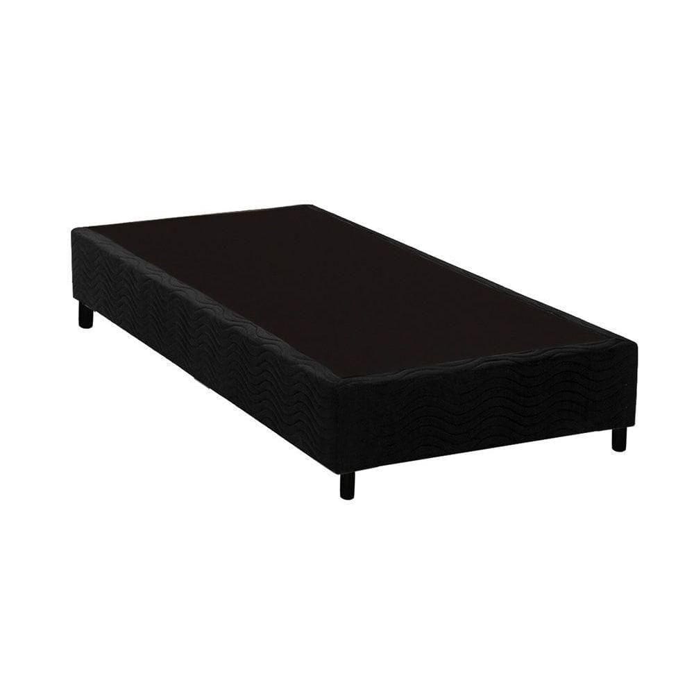 Cama Box Base Solteiro Universal Suede Black (88X188X20) - Costa Rica