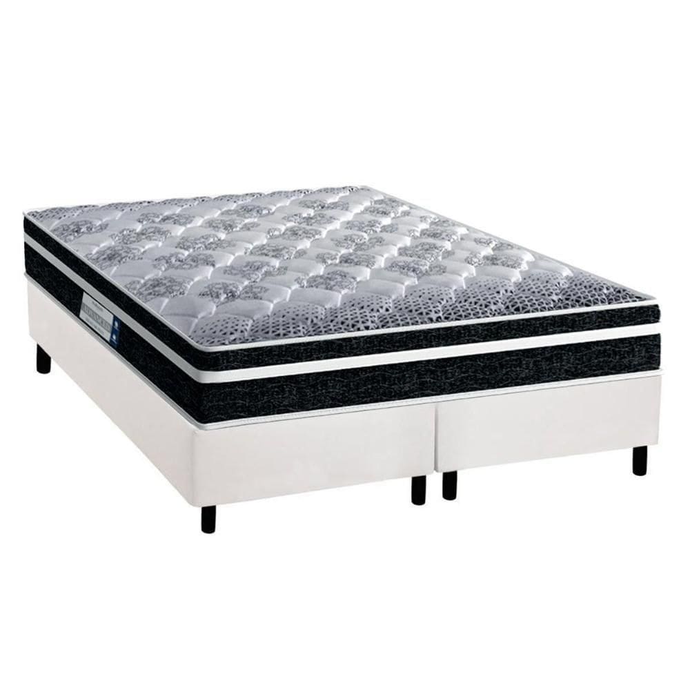 Cama Box Queen: Colchão Anatômico Probel D33/Ep Advanced Tech1500 Plus + Base White(158X198)