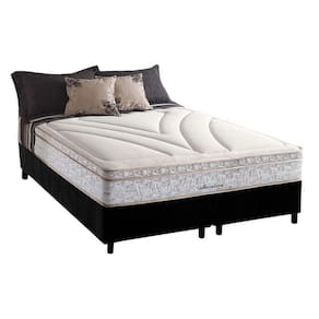 Cama Box King: Colchão Molas Herval Maxspring American + Base Crc Suede Black(193X203)
