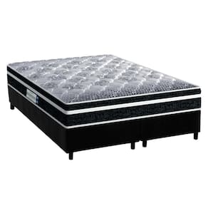 Cama Box Queen: Colchão Espuma Probel D33/Ep Advanced Tech1500 Plus + Base Crc Suede Black(158X198)