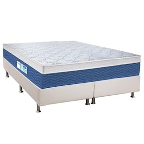 Cama Box King: Colchão Molas Probel Prolastic Blue + Base Crc Courano White(193X203)