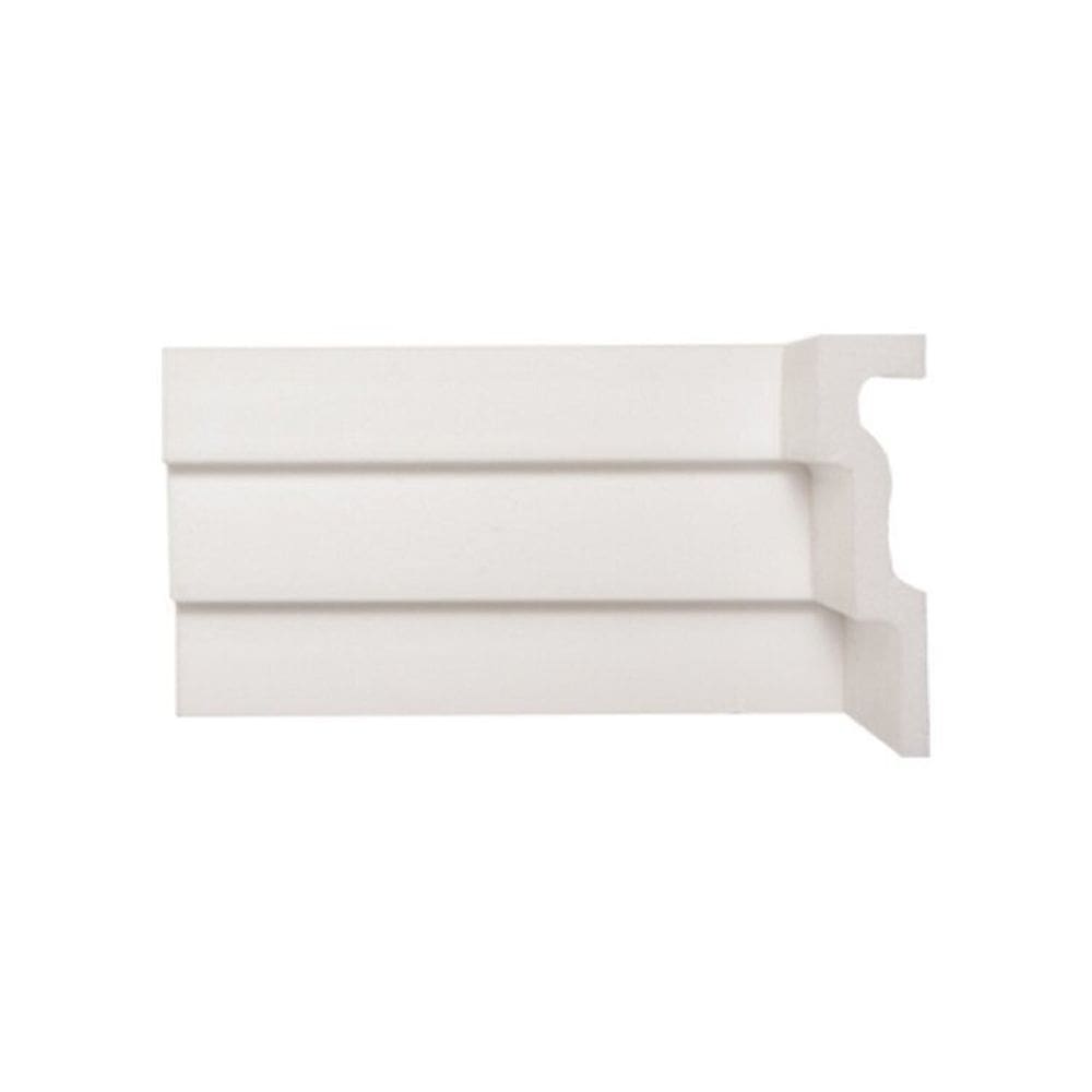 Kit com 3 Barras Rodateto de Poliestireno 12cm X 30mm Liso 6m Branco