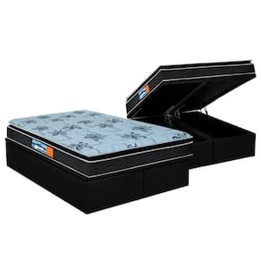 Cama Box Baú Queen: Colchão Probel D28 Premium Multi Firme + Base Black(158X198)