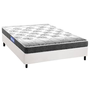 Cama Box Casal: Colchão Espuma Probel Guarda Costas Resistente + Base Crc Courano White(138X188)