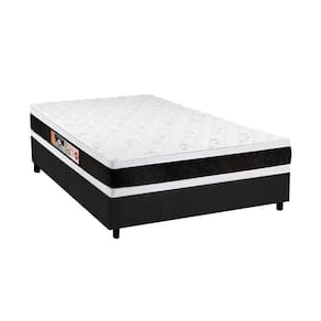 Cama Box Casal: Colchão Espuma D45 Castor Black E White Air Double Face + Base Gray(138X188)